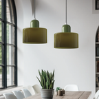 Elara Haus Retro Fabric Pendant - Luce da Camera Color Crema