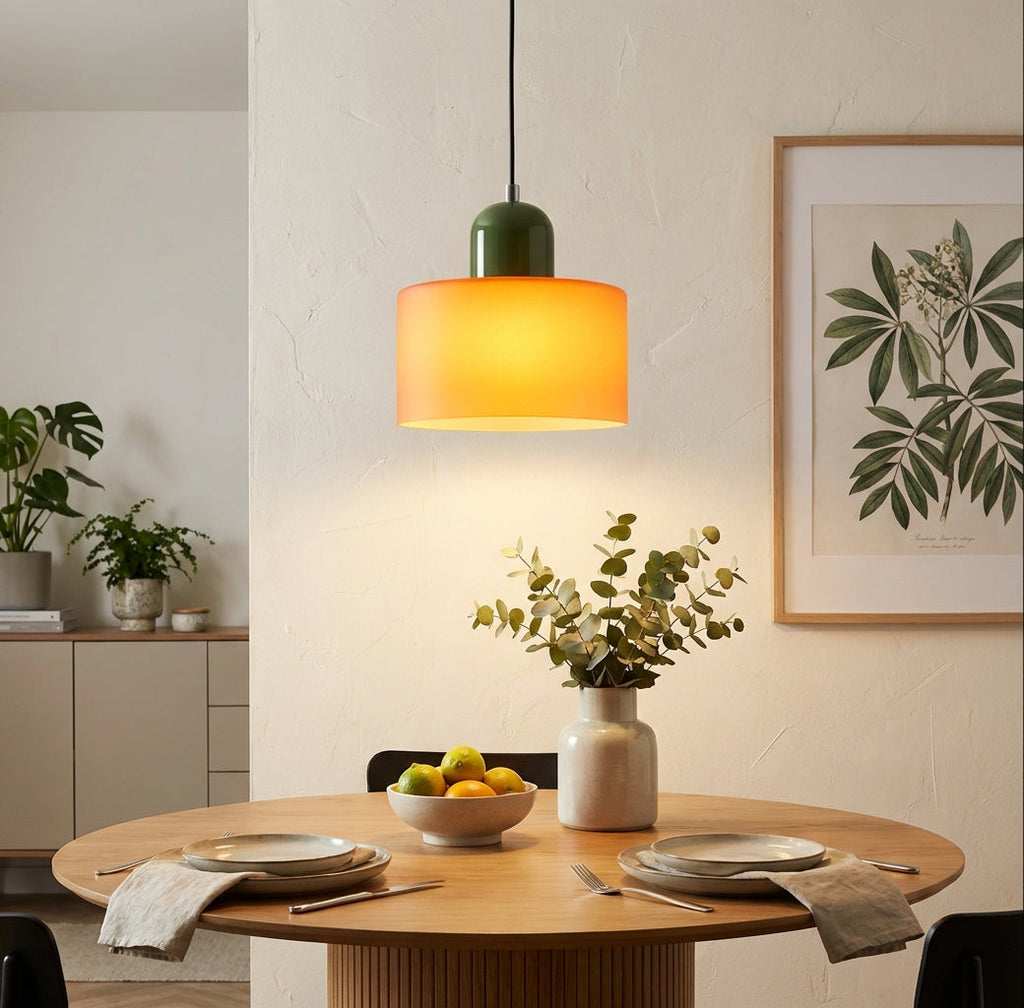 Elara Haus Retro Fabric Pendant - Luce da Camera Color Crema