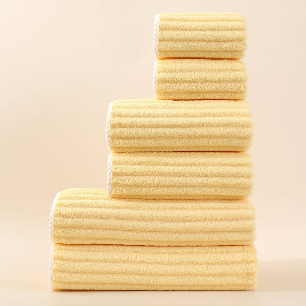 Set di Asciugamani da Bagno a Righe con Coste Elara Haus