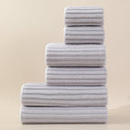 Set di Asciugamani da Bagno a Righe con Coste Elara Haus