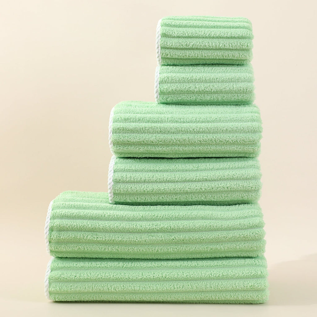 Set di Asciugamani da Bagno a Righe con Coste Elara Haus