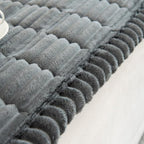 Elara Haus Coperta per Divano con Bordo Ruffle - Morbida Coperta in Pile