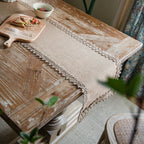 Elara Haus Scandi-Boutique Zen Burlap – Percorso Tavolo all'Uncinetto ad Alta Densità Ambientale