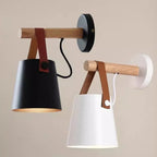Applique da Parete Elara Haus Scandi Minimalista con Cinghia in Pelle