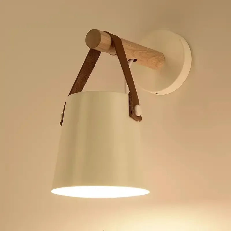 Applique da Parete Elara Haus Scandi Minimalista con Cinghia in Pelle