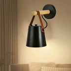 Applique da Parete Elara Haus Scandi Minimalista con Cinghia in Pelle
