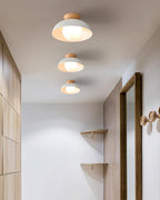 Lampada da soffitto in stile Scandi Elara Haus - Luce rotonda in metallo e vetro
