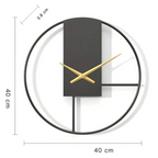 Orologio da Parete in Metallo Nero Stile Scandinavo Elara Haus