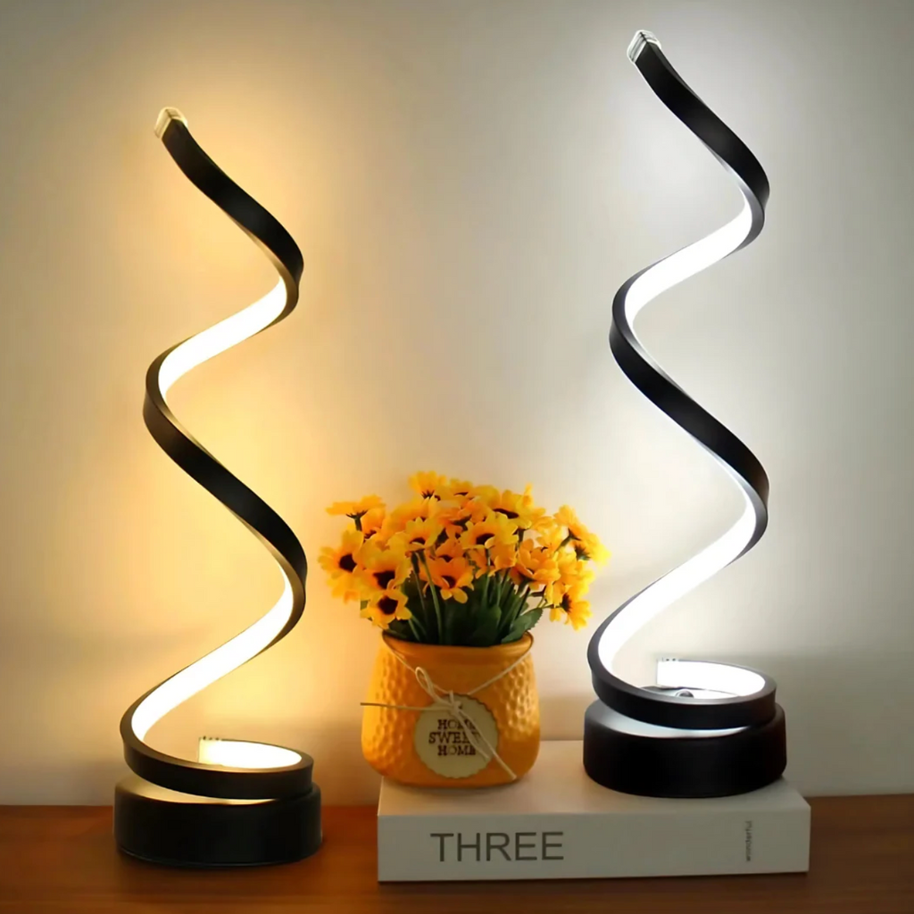 Lampada da Tavolo LED Scultorea a Spirale Elara Haus