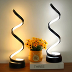 Lampada da Tavolo LED Scultorea a Spirale Elara Haus