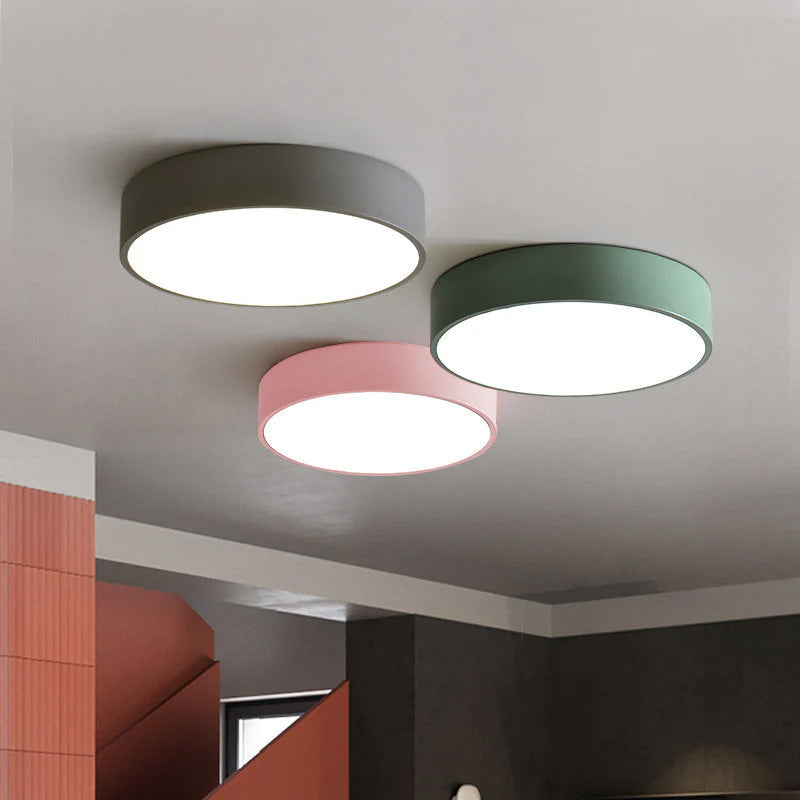 Elara Haus Lampada da Soffitto Rotonda Sleek - Disco LED Moderno