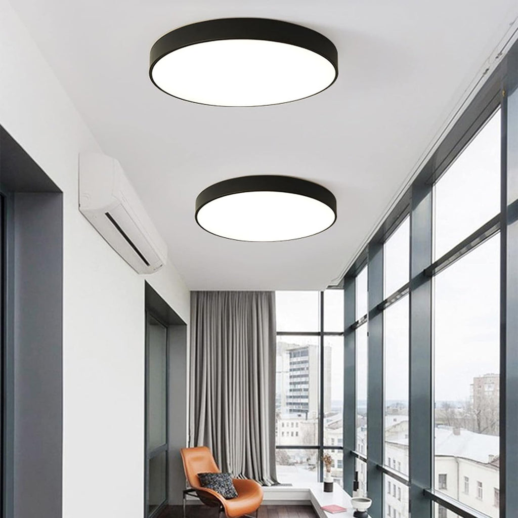 Elara Haus Lampada da Soffitto Rotonda Sleek - Disco LED Moderno