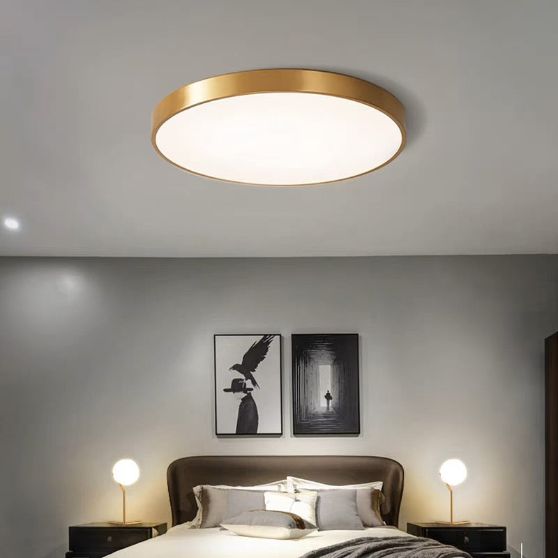 Elara Haus Lampada da Soffitto Rotonda Sleek - Disco LED Moderno