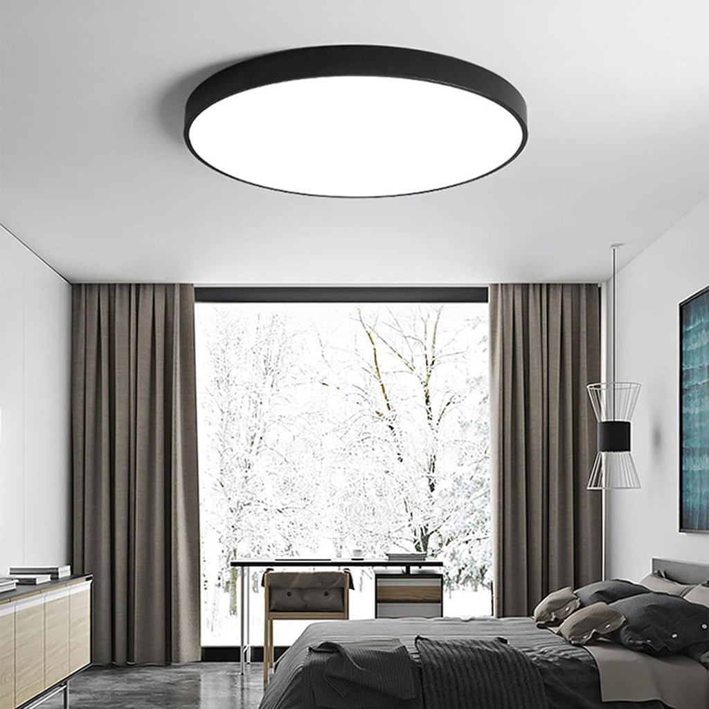 Elara Haus Lampada da Soffitto Rotonda Sleek - Disco LED Moderno