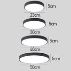Elara Haus Lampada da Soffitto Rotonda Sleek - Disco LED Moderno