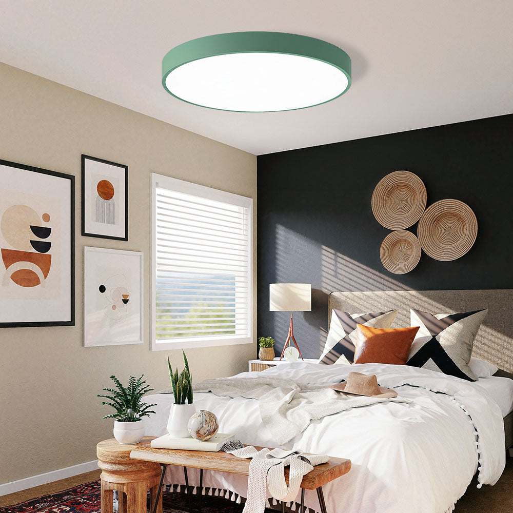 Elara Haus Lampada da Soffitto Rotonda Sleek - Disco LED Moderno
