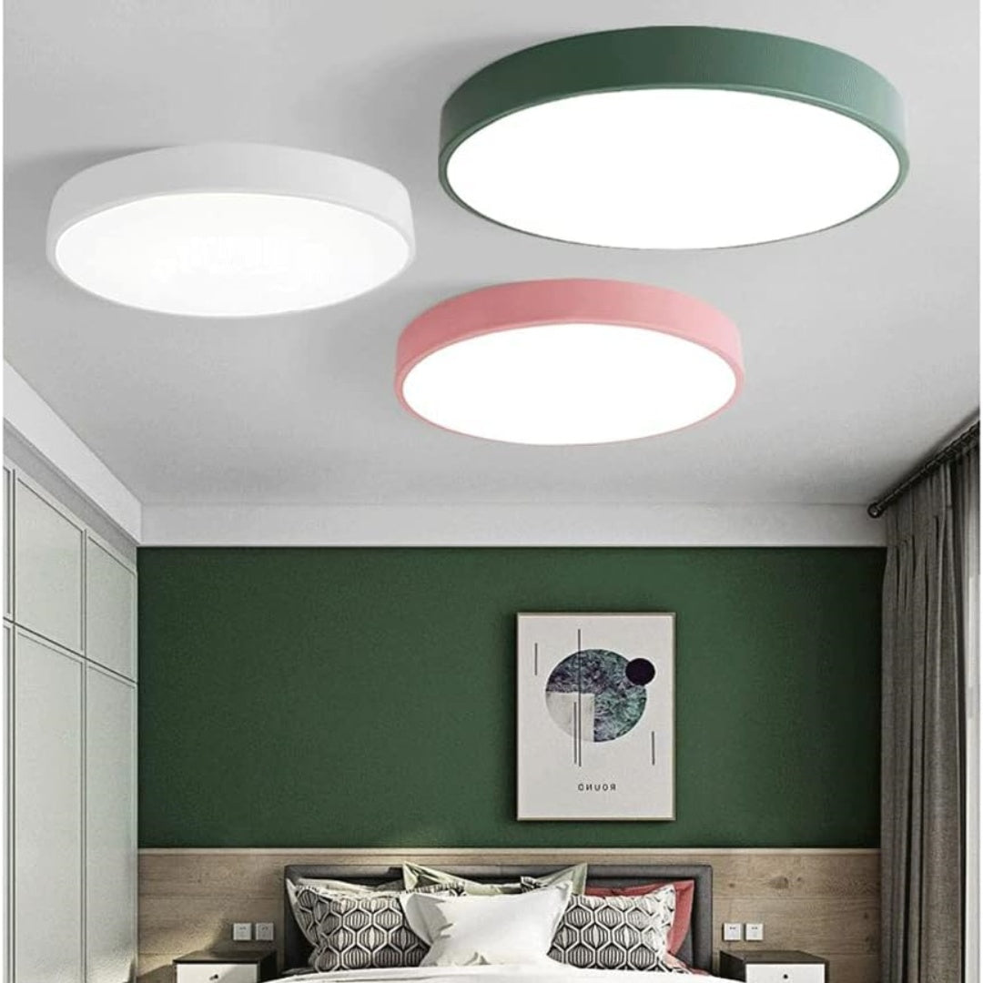 Elara Haus Lampada da Soffitto Rotonda Sleek - Disco LED Moderno