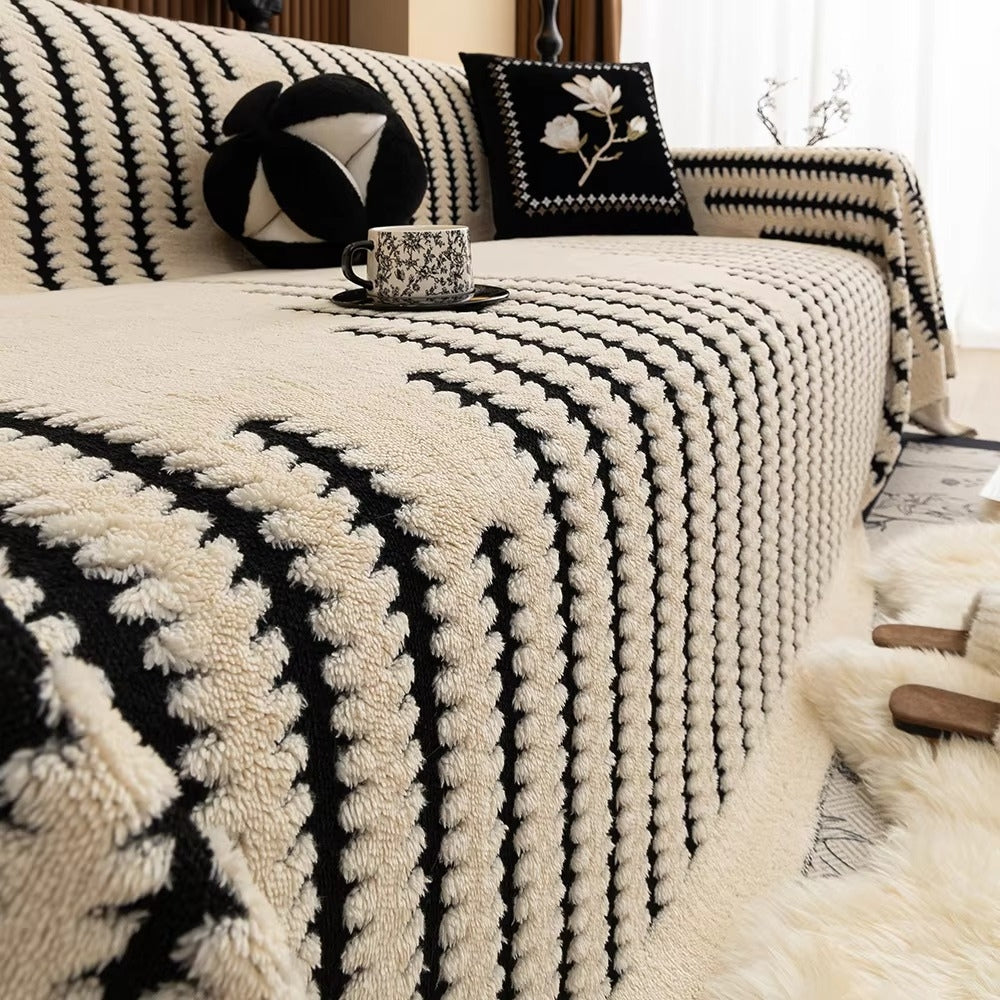 Elara Haus Soft Tufted Couch Throw - Velluto Pile Heritage
