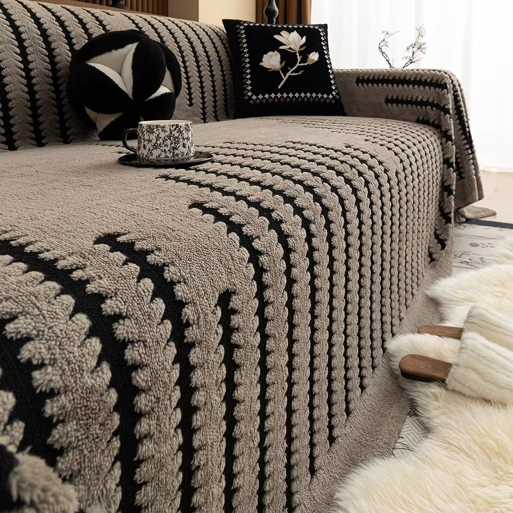 Elara Haus Soft Tufted Couch Throw - Velluto Pile Heritage