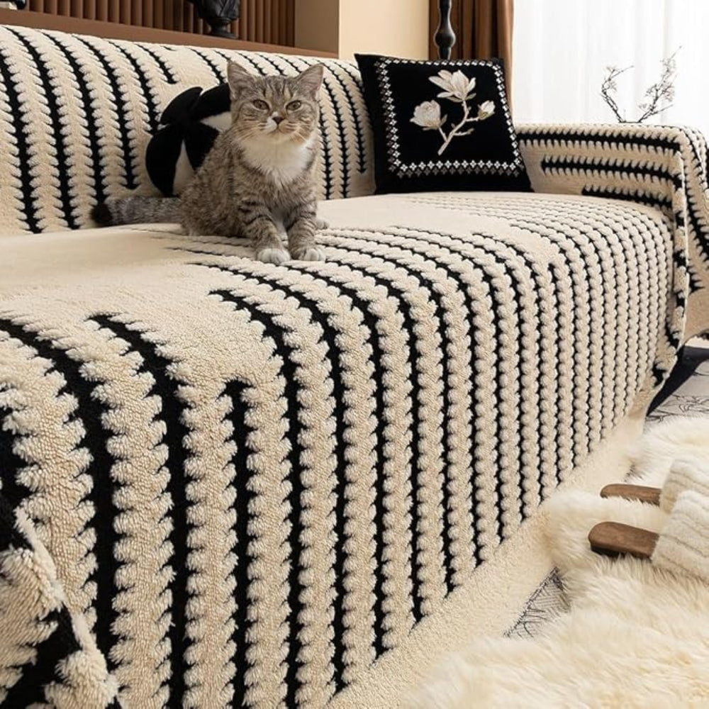 Elara Haus Soft Tufted Couch Throw - Velluto Pile Heritage