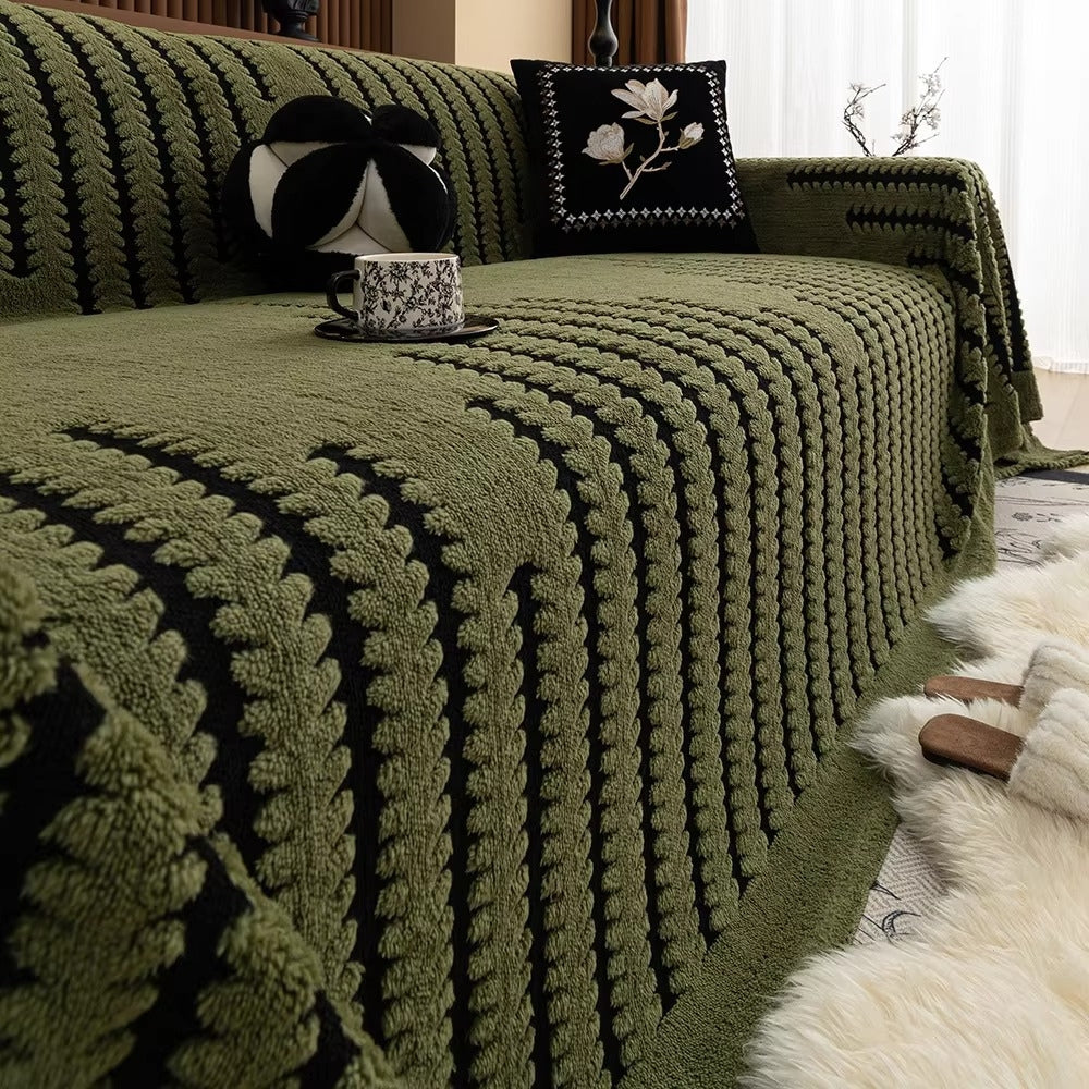 Elara Haus Soft Tufted Couch Throw - Velluto Pile Heritage