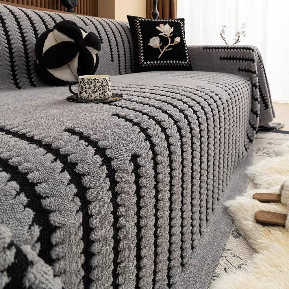 Elara Haus Soft Tufted Couch Throw - Velluto Pile Heritage