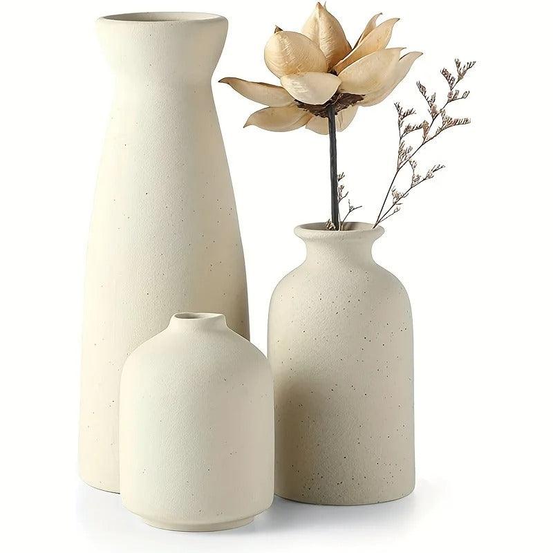 Set di Vasi in Ceramica Maculata Elara Haus – Trio di Vasi Organici