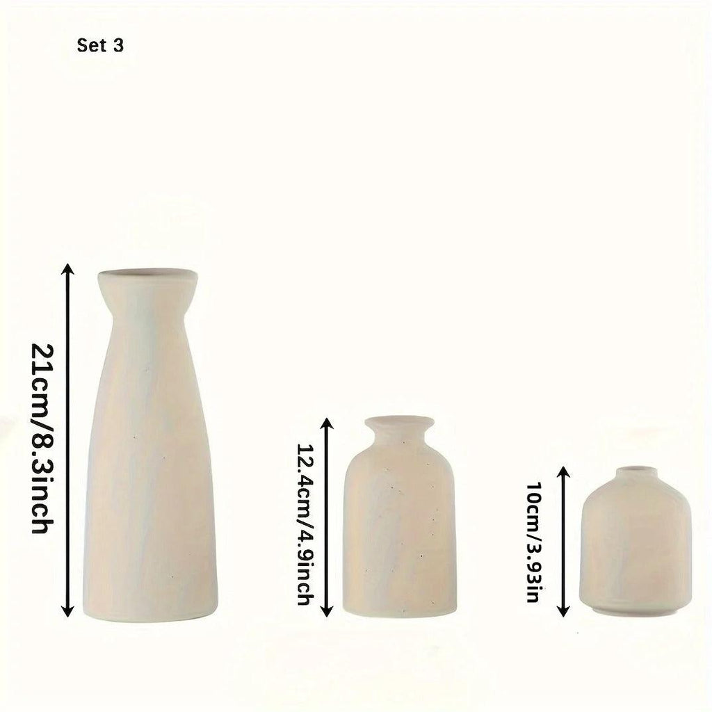 Set di Vasi in Ceramica Maculata Elara Haus – Trio di Vasi Organici