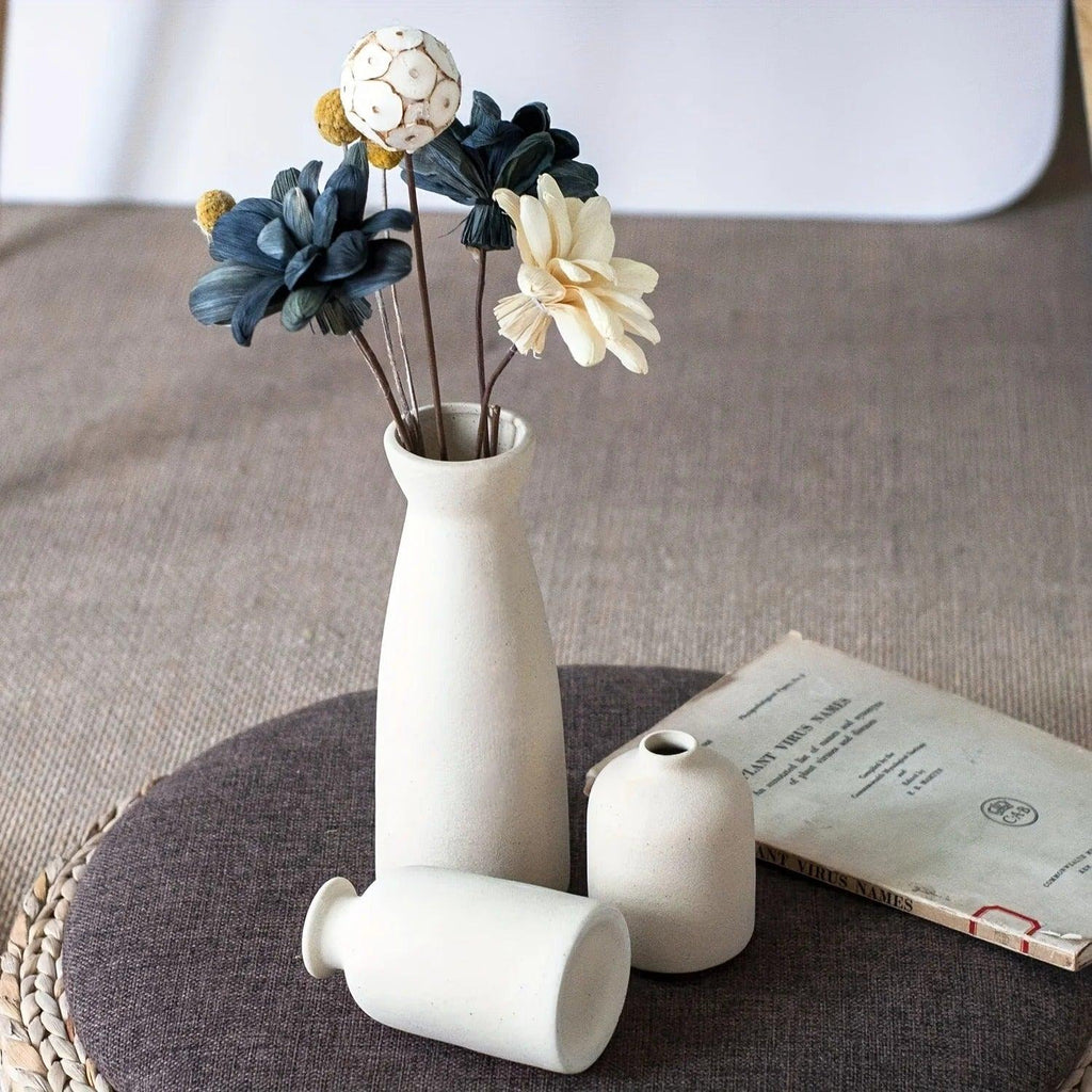 Set di Vasi in Ceramica Maculata Elara Haus – Trio di Vasi Organici
