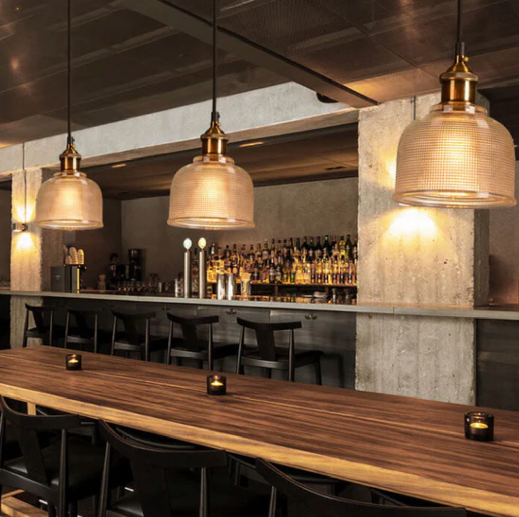 Elara Haus Lampada da Soffitto Stilosa in Ottone e Vetro Stile Mid-Century