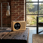 Orologio da Notte in Legno Stile Nordico Elara Haus con Sintonizzatore Radio FM