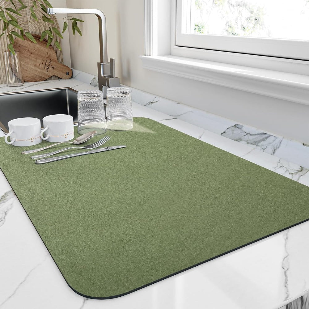 Elara Haus Super Assorbente Tappetino per Asciugare i Piatti - Tappetino da Cucina a Asciugatura Rapida