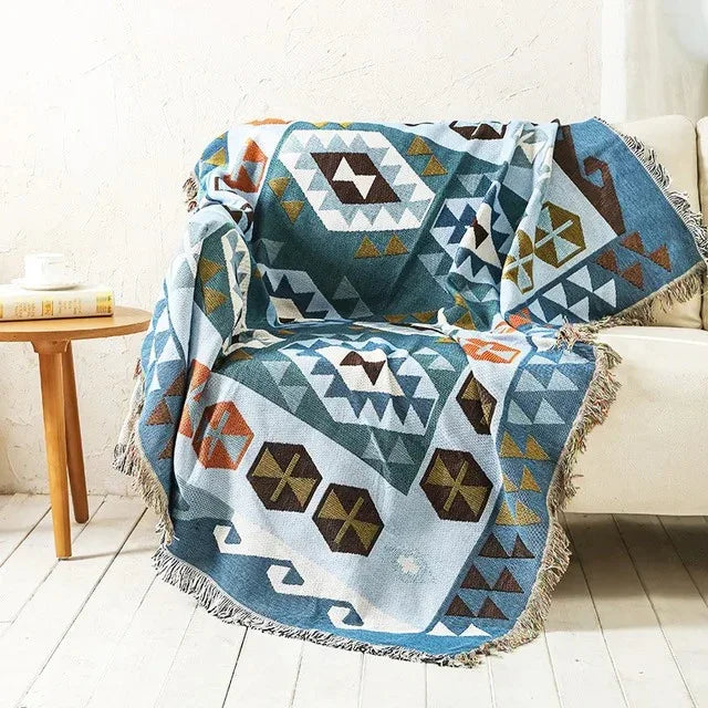 Elara Haus Coperta - Lanci in Poliestere e Cotone Vibranti 130cm x 170cm