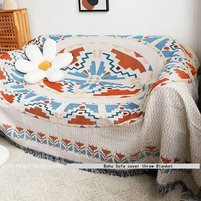 Elara Haus Coperta - Lanci in Poliestere e Cotone Vibranti 130cm x 170cm