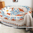 Elara Haus Coperta - Lanci in Poliestere e Cotone Vibranti 130cm x 170cm