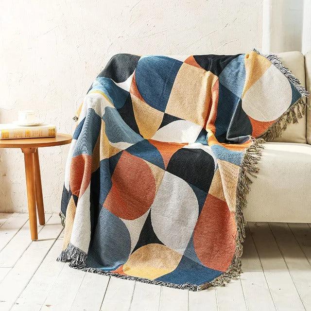 Elara Haus Coperta - Lanci in Poliestere e Cotone Vibranti 130cm x 170cm