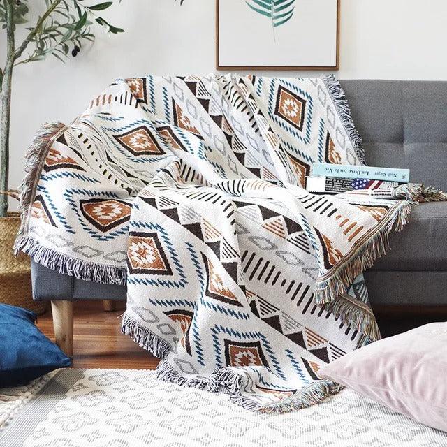 Elara Haus Coperta - Lanci in Poliestere e Cotone Vibranti 130cm x 170cm