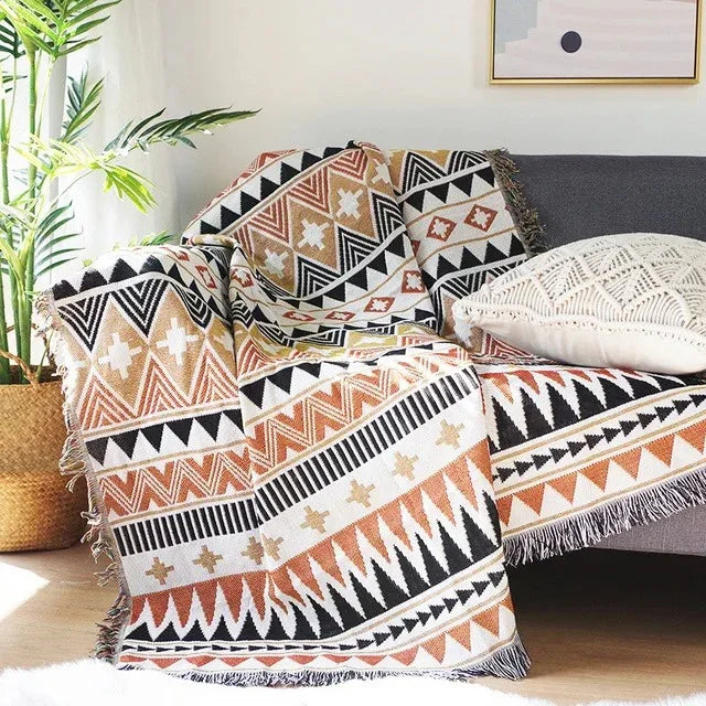 Elara Haus Coperta - Lanci in Poliestere e Cotone Vibranti 130cm x 170cm
