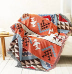 Elara Haus Coperta - Lanci in Poliestere e Cotone Vibranti 130cm x 170cm