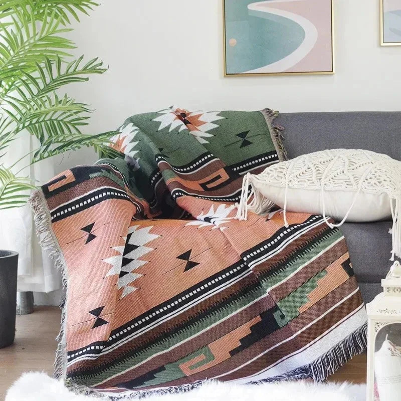 Elara Haus Coperta - Lanci in Poliestere e Cotone Vibranti 130cm x 170cm