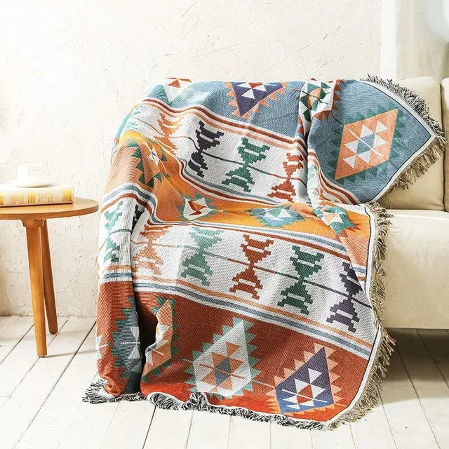 Elara Haus Coperta - Lanci in Poliestere e Cotone Vibranti 130cm x 170cm