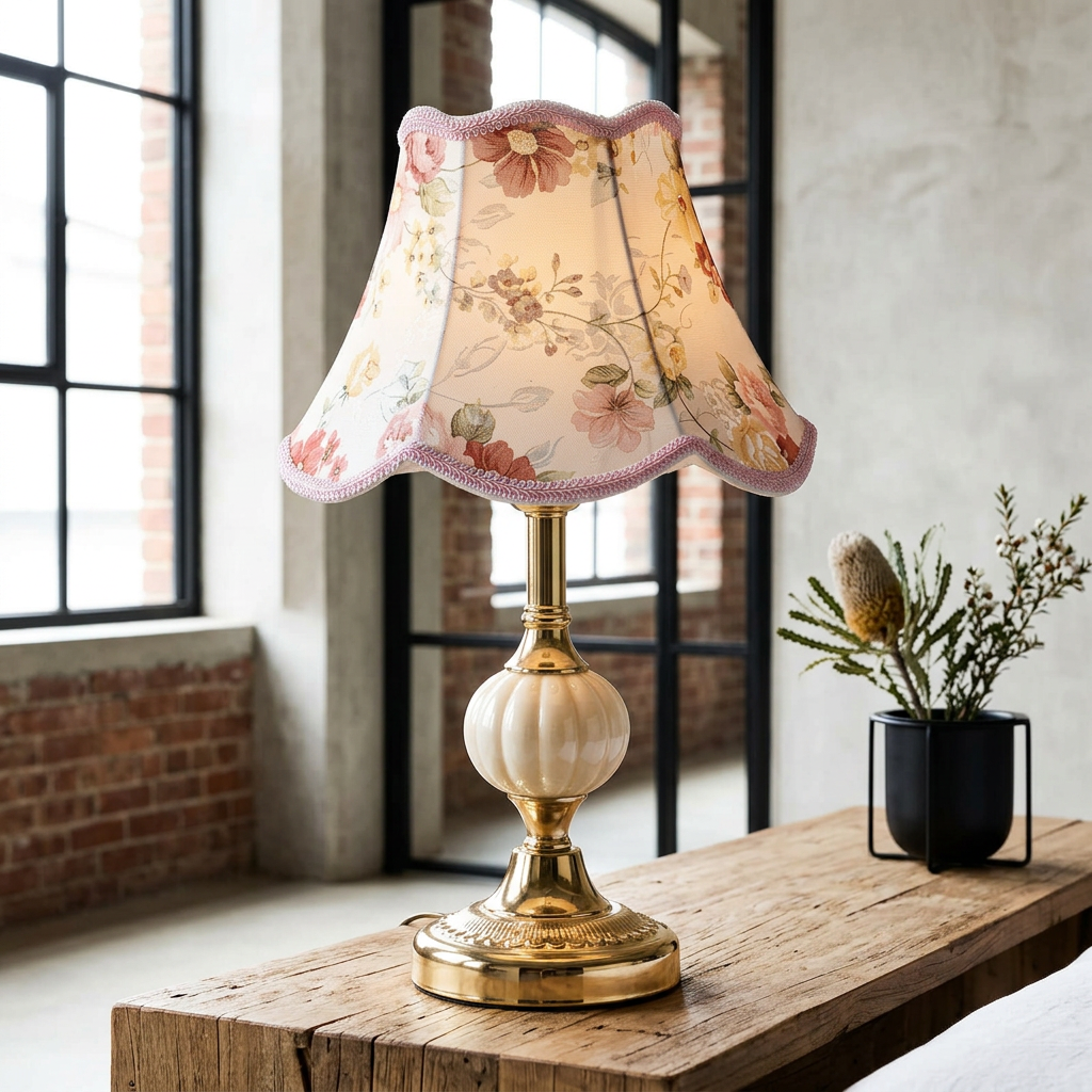 Lampada da comodino tradizionale floreale Elara Haus
