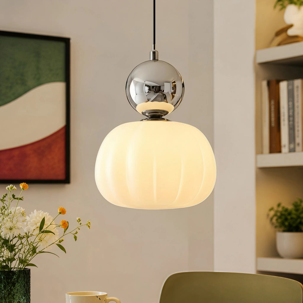 Lampada a sospensione Elara Haus in vetro a due livelli