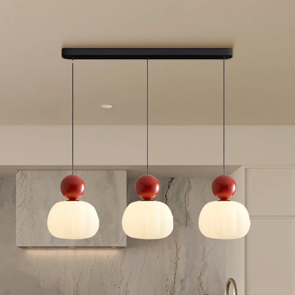Lampada a sospensione Elara Haus in vetro a due livelli