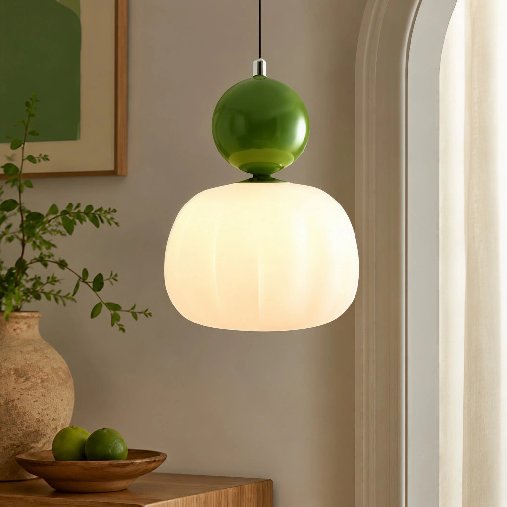 Lampada a sospensione Elara Haus in vetro a due livelli