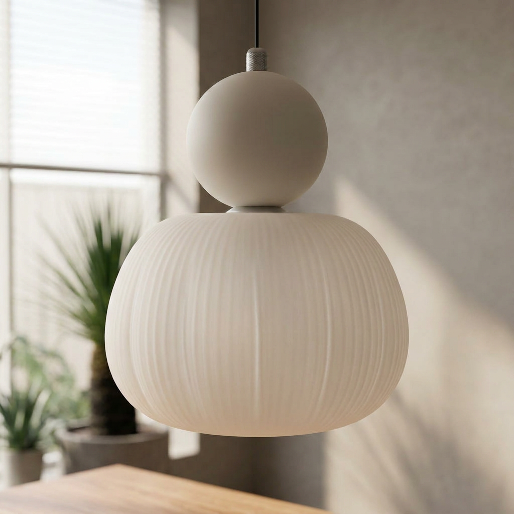 Lampada a sospensione Elara Haus in vetro a due livelli