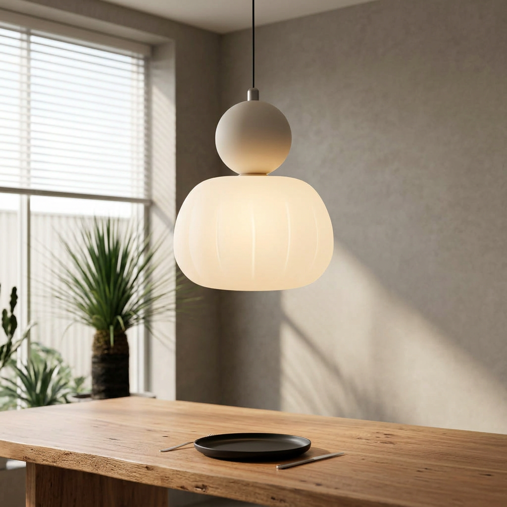 Lampada a sospensione Elara Haus in vetro a due livelli