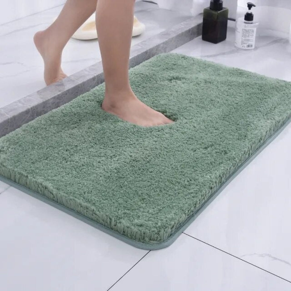 Elara Haus Tappeto da Bagno Ultra Morbido - Tappeto in Microfibra Simil Pelliccia
