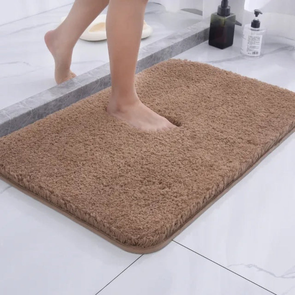 Elara Haus Tappeto da Bagno Ultra Morbido - Tappeto in Microfibra Simil Pelliccia