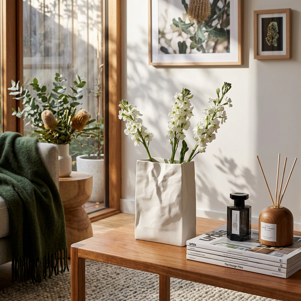 Vaso per Fiori Unico in Stile Carta Stropicciata Elara Haus